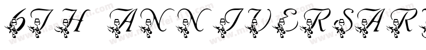6th Anniversary字体转换